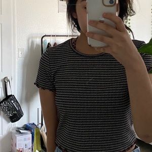 American Eagle checkers patterned top